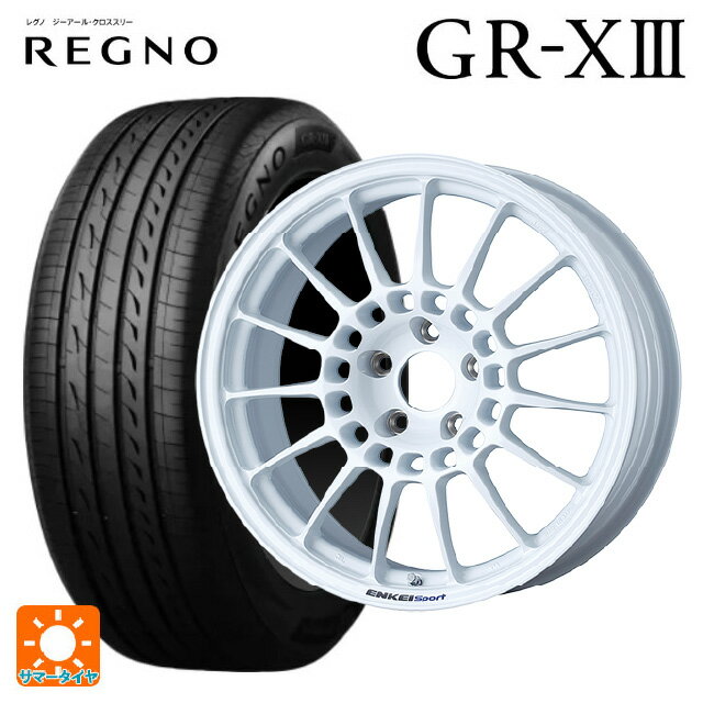 215/45R17 91W XL ブリヂストン レグノ GR-X3 正規品 エンケイ エンケイスポーツ RC-T5 White 17-7J 国産車用 サマータイヤホイール4本セット