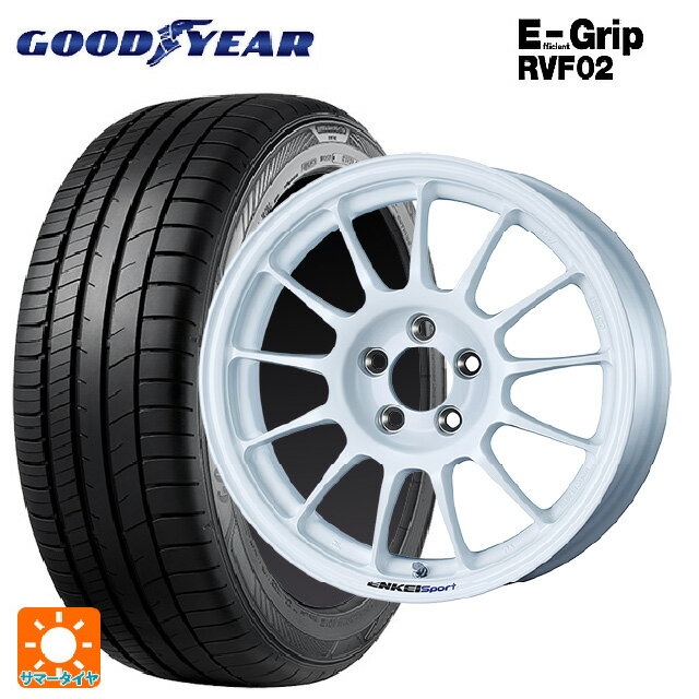 【5/20限定 最大3万円OFFクーポン】175/55R15 77V グッドイヤー エフィシェントグリップ RVF02 エンケイ エンケイスポーツ RC-T5 White 15-6J 国産車用 サマータイヤホイール4本セット