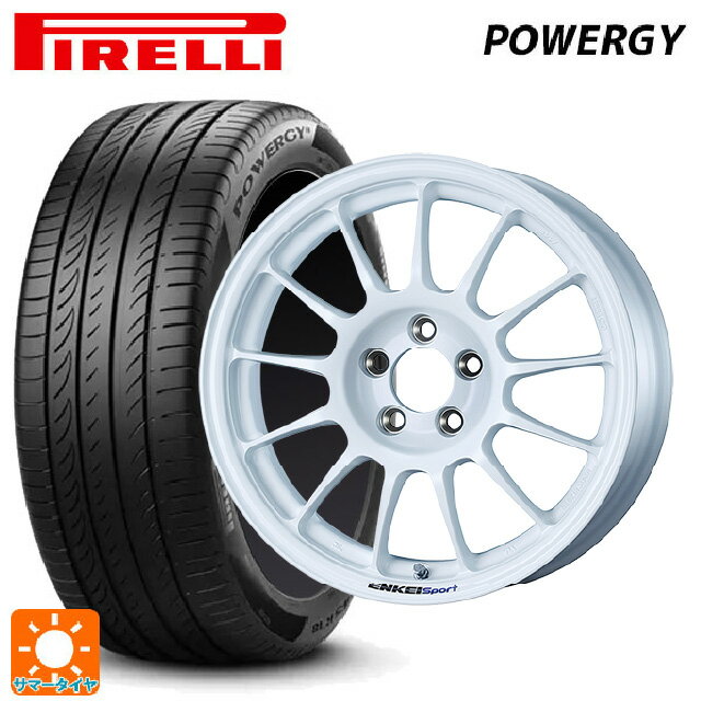 205/55R16 91V ピレリ パワジー 正規品 エンケイ エンケイスポーツ RC-T5 White 16-6.5J 国産車用 サマータイヤホイール4本セット