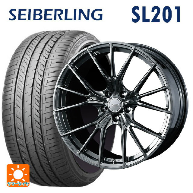 スズキ スイフトスポーツ(ZC33S)用 215/35R18 84W XL セイバーリング セイバーリング SL201(ブリヂストン工場生産） エフゼロ FZ-1 DIAMOND BLACK 新品サマータイヤホイール 4本セット