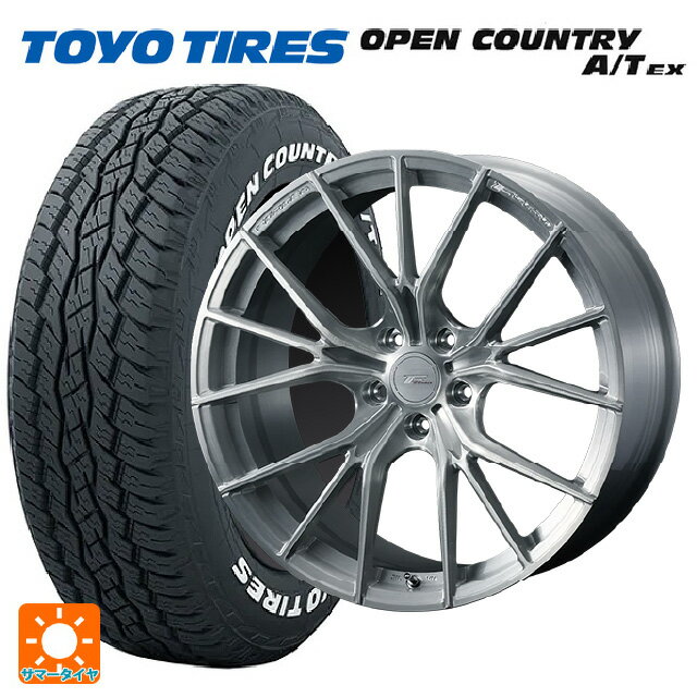 【5/20限定 最大3万円OFFクーポン】ミツビシ アウトランダー(5LA GNOW)用 235/60R18 103H トーヨー オープンカントリー A/T EX ホワイトレター ＃ エフゼロ FZ-1 BRUSHED 新品サマータイヤホイール 4本セット