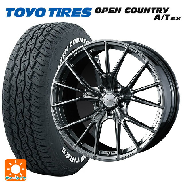 【5/20限定 最大3万円OFFクーポン】ニッサン エクストレイル(33系)用 235/60R18 103H トーヨー オープンカントリー A/T EX ホワイトレター ＃ エフゼロ FZ-1 DIAMOND BLACK 新品サマータイヤホイール 4本セット