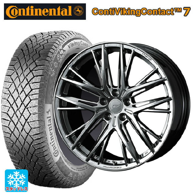 トヨタ ハリアー(80系)用 225/60R18 104T XL コンチネンタル コンチバイキングコンタクト7 正規品 エフゼロ FZ-5 DIAMOND BLACK 新品スタッドレスタイヤホイール 4本セット