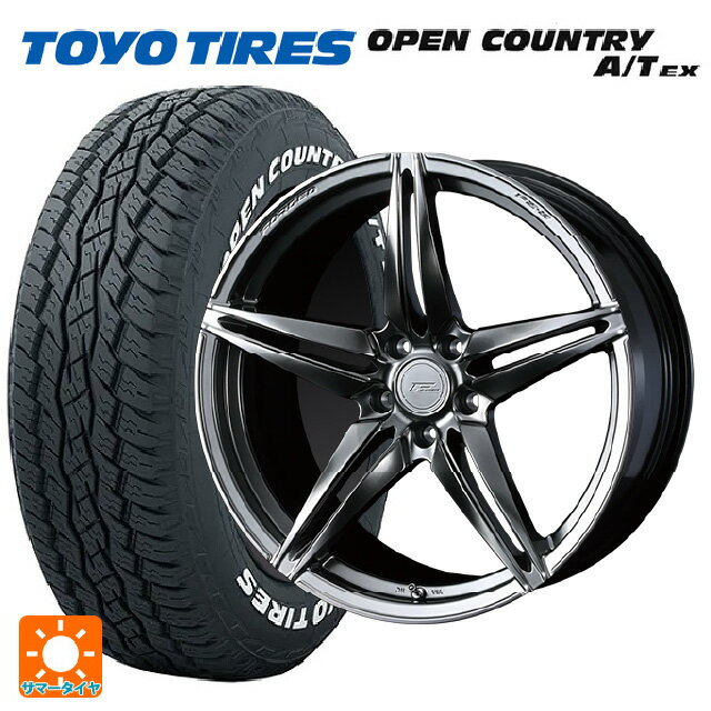 ミツビシ アウトランダー(5LA GNOW)用 235/60R18 103H トーヨー オープンカントリー A/T EX ホワイトレター ＃ エフゼロ FZ-3 DIAMOND BLACK 新品サマータイヤホイール 4本セット