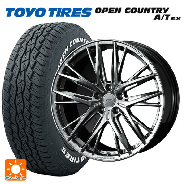 【5/9 20時〜 最大3万円OFFクーポン】ニッサン エクストレイル(33系)用 235/60R18 103H トーヨー オープンカントリー A/T EX ホワイトレター ＃ エフゼロ FZ-5 DIAMOND BLACK 新品サマータイヤホイール 4本セット