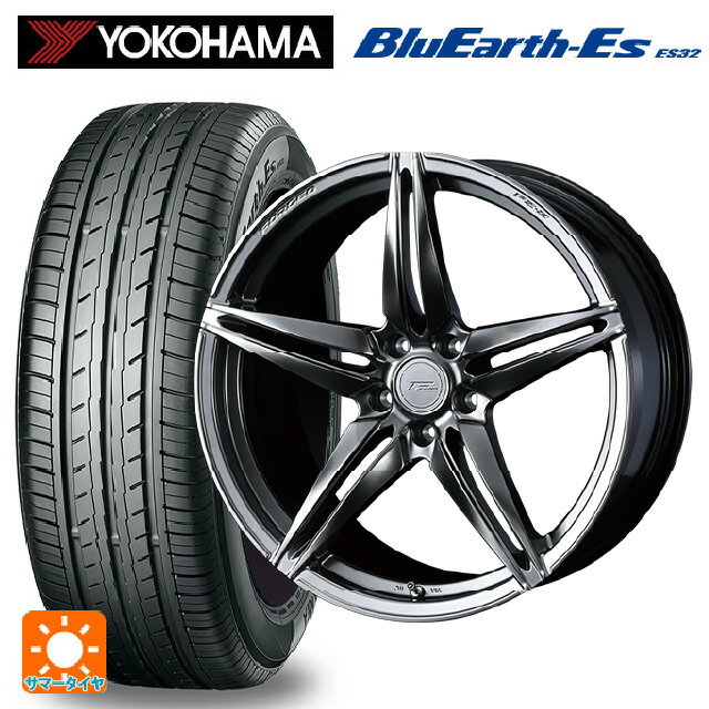 スバル レヴォーグ(VN系)用 225/45R18 95W ヨコハマ ブルーアースEs ES32 エフゼロ FZ-3 DIAMOND BLACK 新品サマータイヤホイール 4本セット