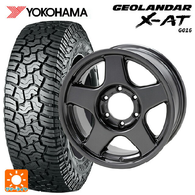 トヨタ ハイラックス(120系)用 285/70R17 121/118Q ヨコハマ ジオランダー X-AT G016 ブラックレター ブラッドレーV ガンメタリック 新品サマータイヤホイール 4本セット