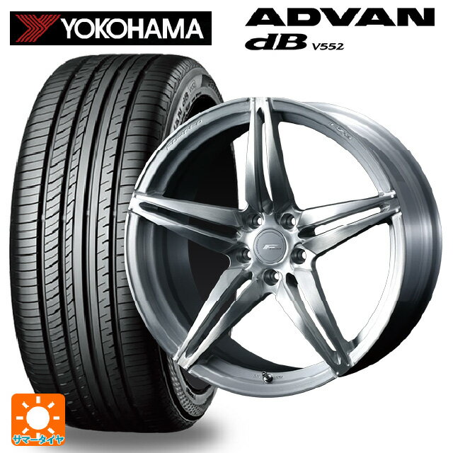 【最大3万円OFFクーポン 5/16 1:59迄】225/60R18 104W XL ヨコハマ アドバンデシベル V552 ウェッズ エフゼロ FZ-3 BRUSHED 18-7.5J 国産車用 サマータイヤホイール4本セット