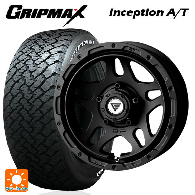 【最大3万円OFFクーポン 5/27 1:59迄】スズキ ジムニーシエラ(74系)用 215/70R16 100T グリップマックス インセプション A/T ホワイトレター デルタフォース オーバーランド マットブラック 新品サマータイヤホイール 4本セット