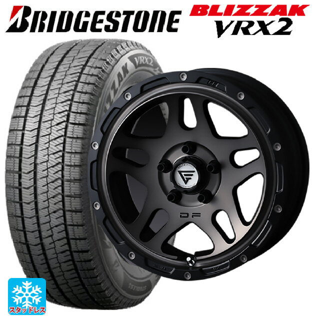 205/55R16 91Q ブリヂストン ブリザック VRX2 # 正規品 エクシズルライン デルタフォース オーバーランド マットスモークポリッシュ 16-7J 国産車用 スタッドレスタイヤホイール4本セット