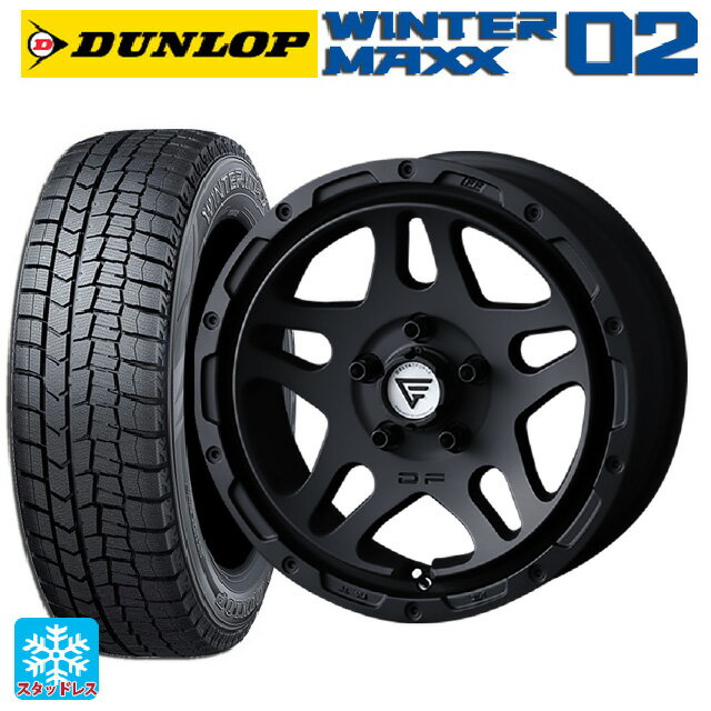 215/60R17 96Q ダンロップ ウィンターマックス 02(WM02) # エクシズルライン デルタフォース オーバーランダー マットブラック 17-7J 国産車用 スタッドレスタイヤホイール4本セット