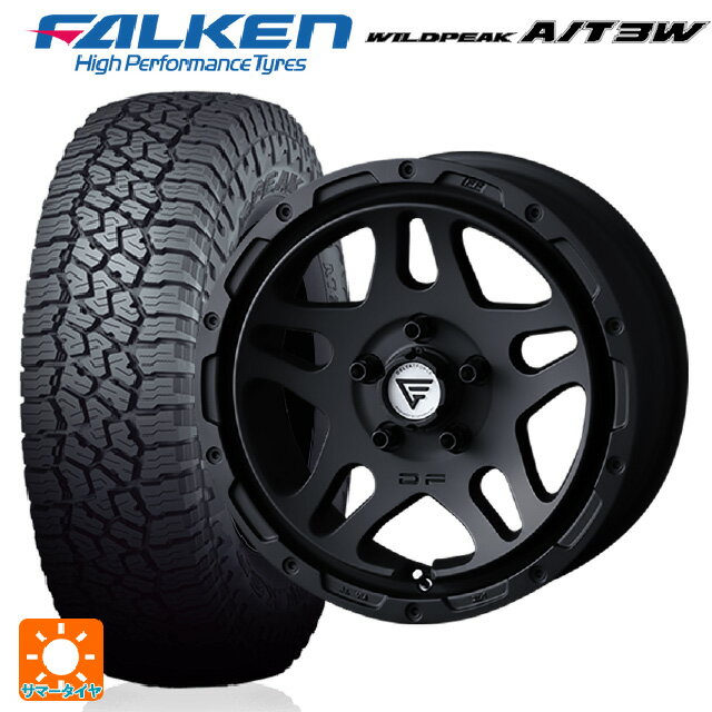 【6/15〜16限定 全品P5倍＆クーポン】235/70R16 109T ファルケン ワイルドピーク AT3W エクシズルライン デルタフォース オーバーランダー マットブラック 16-7J 国産車用 サマータイヤホイール4本セット