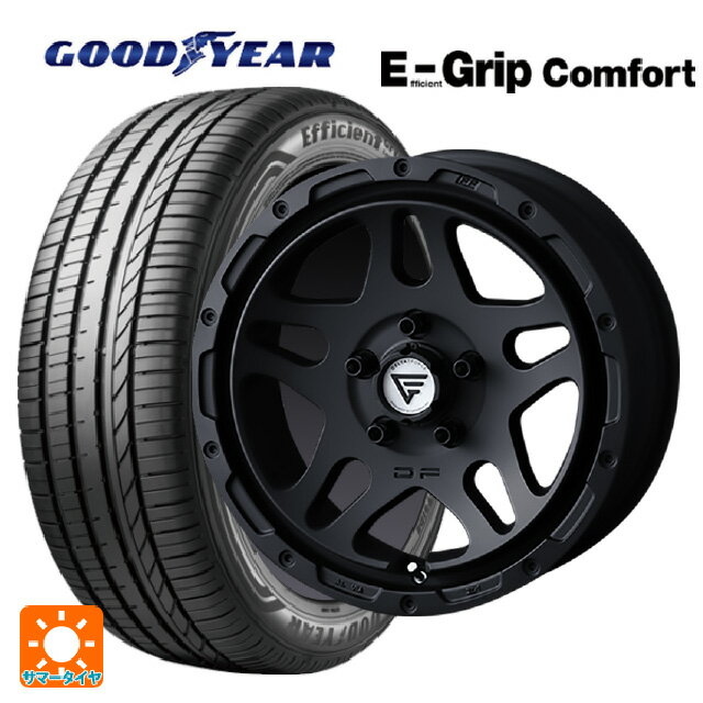 205/60R16 92H グッドイヤー エフィシェントグリップ コンフォート エクシズルライン デルタフォース オーバーランダー マットブラック 16-7J 国産車用 サマータイヤホイール4本セット