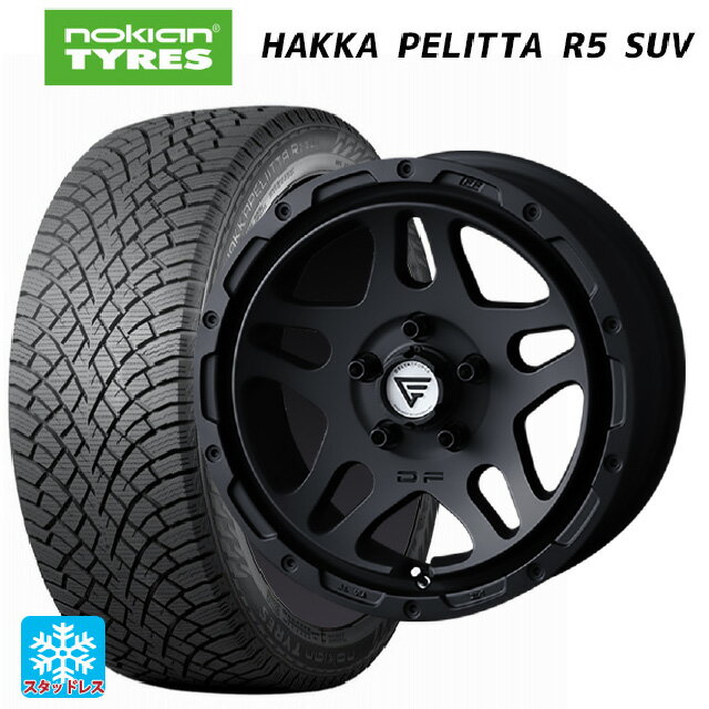 215/65R16 102R XL ノキアン ハッカペリッタR5 SUV エクシズルライン デルタフォース オーバーランダー マットブラック 16-7J 国産車用 スタッドレスタイヤホイール4本セット