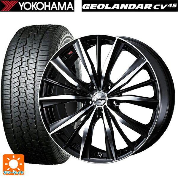 【6/15〜16限定 全品P5倍＆クーポン】トヨタ ハリアー(80系)用 225/55R19 99V ヨコハマ ジオランダー CV G058 正規品 ウェッズ レオニス VX BKMC 新品サマータイヤホイール 4本セット