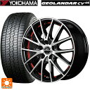 215/60R16 95V ヨコハマ ジオランダー CV G058 正規品 エムアイディー MIDホイール RX27 ブラックメタリックポリッシュ+アンダーカットレッドクリアー 16-6.5J 国産車用 サマータイヤホイール4本セット