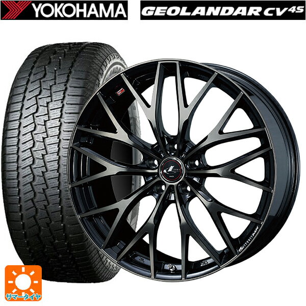 【最大3万円OFFクーポン 5/16 1:59迄】トヨタ ハリアー(80系)用 225/55R19 99V ヨコハマ ジオランダー CV G058 レオニス MX PBMC/TI 新品サマータイヤホイール 4本セット