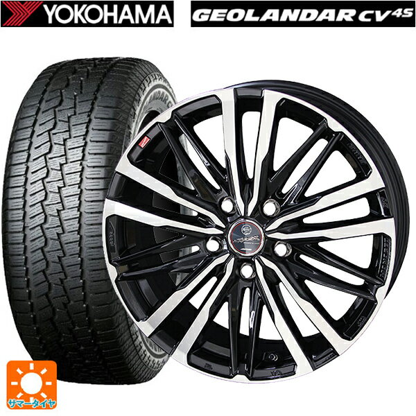 ミツオカ バディ()用 225/70R16 103H ヨコハマ ジオランダー CV G058 正規品 共豊 スマック クレスト サファイアブラックポリッシュ 新品サマータイヤホイール 4本セット(2)