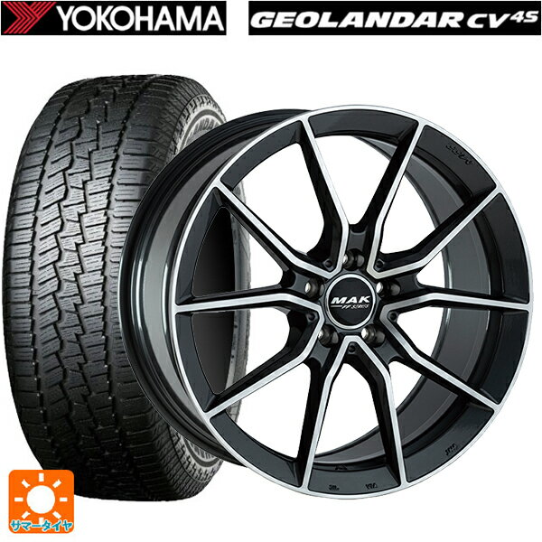 メルセデスベンツ GLB(X247)用 235/55R18 100V ヨコハマ ジオランダー CV G058 マック アルジェントFF ガンメタリックミラー 新品サマータイヤホイール 4本セット