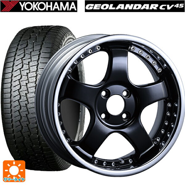 【最大3万円OFFクーポン 5/16 1:59迄】215/60R17 96H ヨコハマ ジオランダー CV G058 タナベ SSR プロフェッサー SP1R ブラック 17-7J 国産車用 サマータイヤホイール4本セット