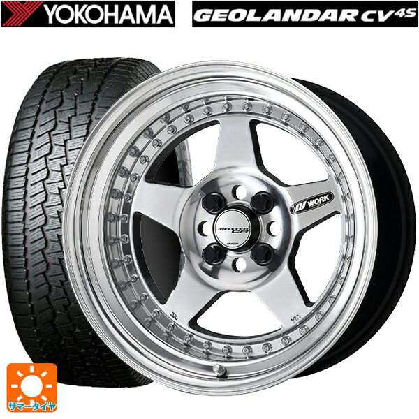 【6/22 20時〜 全品P5倍＆クーポン】215/65R16 98H ヨコハマ ジオランダー CV G058 正規品 ワーク マイスター CR01 PP 16-6.5J 国産車用 サマータイヤホイール4本セット