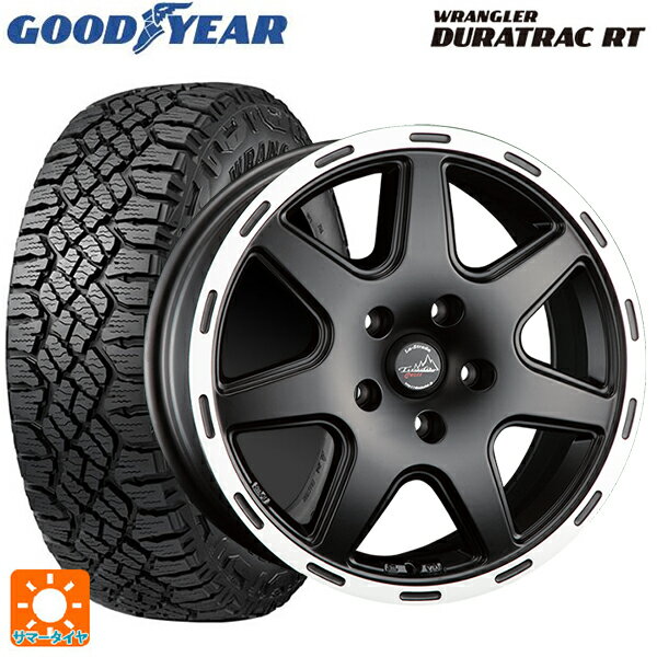 ジープ ラングラー(JL系)用 285/70R17 122/119R グッドイヤー ラングラー デュラトラック RT ブラックレター 阿部商会 ラ・ストラーダ ティラードクロス マットブラックリムポリッシュ 新品サマータイヤホイール 5本セット