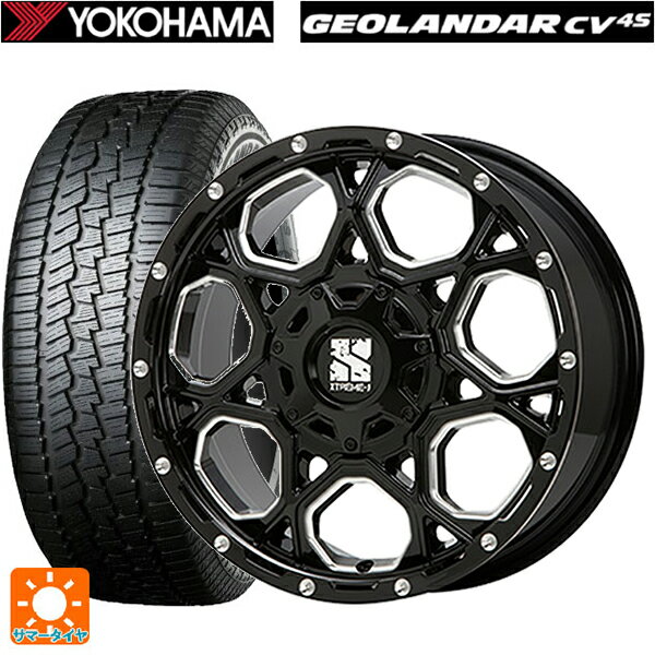 トヨタ RAV4(50系)用 225/65R17 102H ヨコハマ ジオランダー CV G058 エクストリームJ XJ06 Gloss Black Milled 新品サマータイヤホイール 4本セット