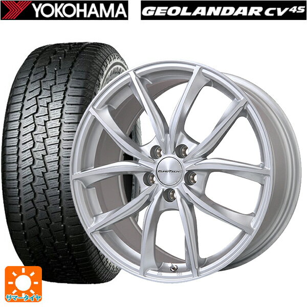 ボルボ XC40(XB系)用 235/55R18 100V ヨコハマ ジオランダー CV G058 正規品 ユーロテック VPライン シルバーポリッシュ 新品サマータイヤホイール 4本セット