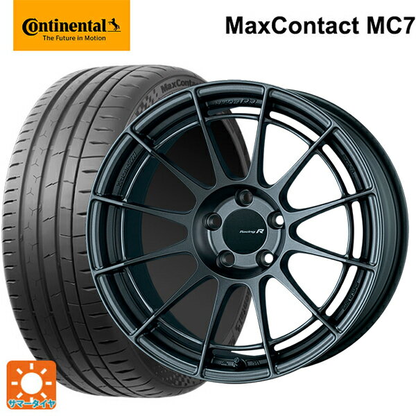 215/45R17 91Y XL コンチネンタル マックスコンタクト MC7 正規品 エンケイ レーシングレボリューション NT03RR マットダークガンメタリック 17-7J 国産車用 サマータイヤホイール4本セットのサムネイル