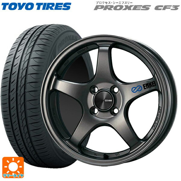 【6/22 20時〜 全品P5倍＆クーポン】175/55R15 77V トーヨー プロクセス CF3 エンケイ パフォーマンスライン PF05 DS 15-6J 国産車用 サマータイヤホイール4本セット