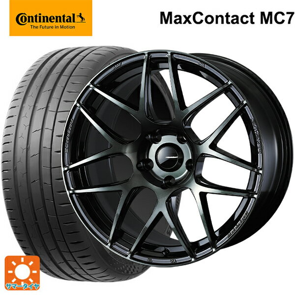 【6/11 1:59迄 全品ポイント5倍】215/45R18 93W XL コンチネンタル マックスコンタクト MC7 正規品 ウェッズ ウェッズスポーツ SA27R WBC 18-7.5J 国産車用 サマータイヤホイール4本セット