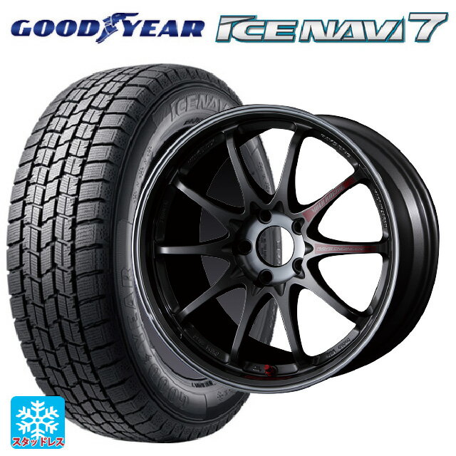 【最大3万円OFFクーポン 5/16 1:59迄】215/50R17 91Q グッドイヤー アイスナビ7(限定) # レイズ ボルクレーシング CE28SL PG 17-7.5J 国産車用 スタッドレスタイヤホイール4本セット