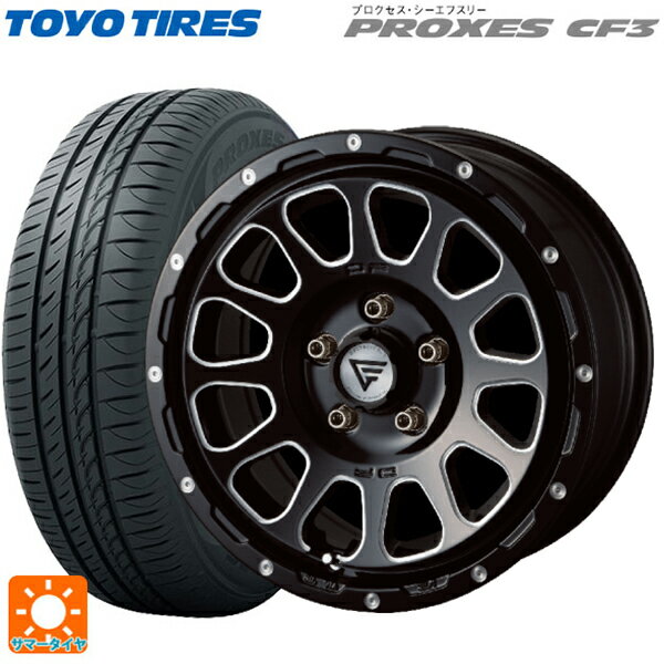 トヨタ プリウス(60系)用 195/65R16 92V トーヨー プロクセス CF3 エクシズルライン デルタフォース オーバル ブラックマシニング 新品サマータイヤホイール 4本セット