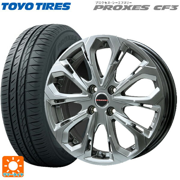 185/55R16 87V トーヨー プロクセス CF3 ビックウェイ レイシーン プラバ 5X ブルークリア 16-6J 国産車用 サマータイヤホイール4本セット