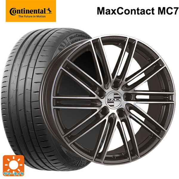 ポルシェ タイカン(J1系)用 [F]:255/40R20 101Y XL [R]:295/35R20 105Y XL コンチネンタル マックスコンタクト MC7 正規品 阿部商会 マック ライプツィヒ ガンメタリックミラー 新品サマータイヤホイール 4本セット