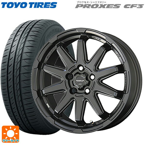 205/60R16 92H トーヨー プロクセス CF3 共豊 サーキュラー C10S マットブラック 16-6.5J 国産車用 サマータイヤホイール4本セット