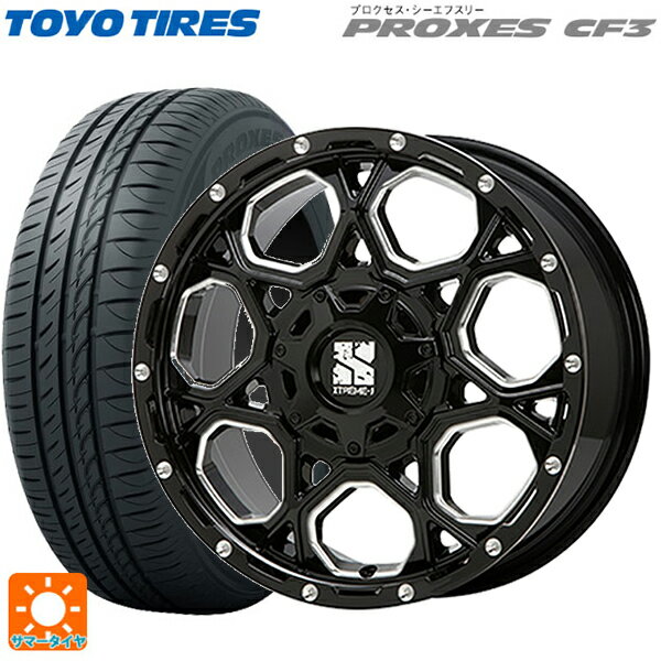 215/45R17 91W トーヨー プロクセス CF3 エムエルジェイ エクストリームJ XJ06 Gloss Black Milled 17-7J 国産車用 サマータイヤホイール4本セット