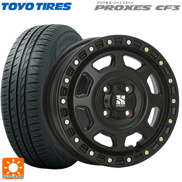 【6/15〜16限定 全品P5倍＆クーポン】155/65R13 73H トーヨー プロクセス CF3 エムエルジェイ エクストリームJ XJ07 # Satin Black 13-4J 国産車用 サマータイヤホイール4本セット