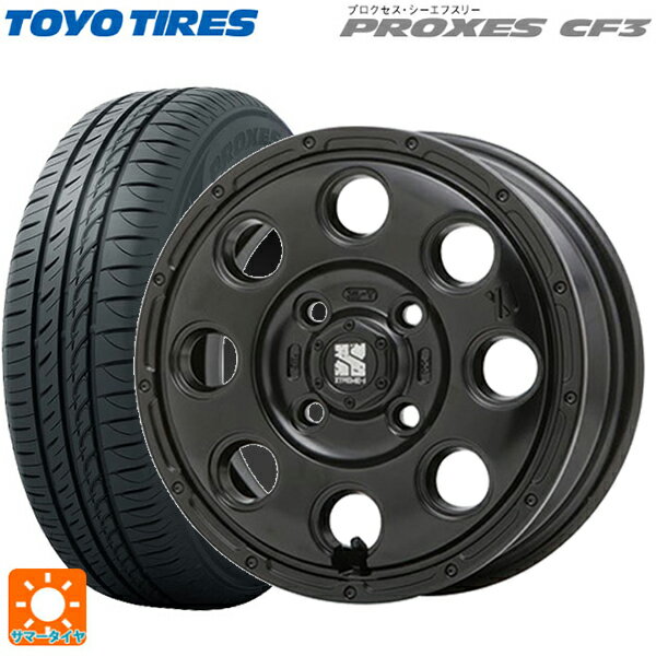 155/65R13 73H トーヨー プロクセス CF3 エムエルジェイ エクストリームJ KK03 Satin Black 13-4J 国産車用 サマータイヤホイール4本セット