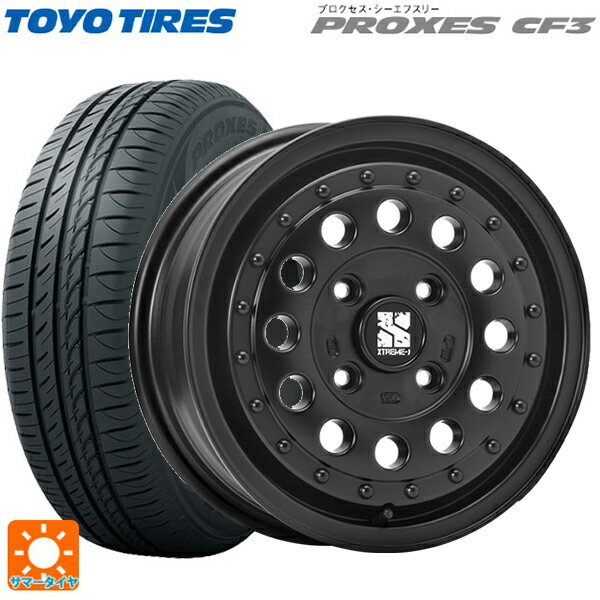 【6/11 1:59迄 全品ポイント5倍】165/70R14 81S トーヨー プロクセス CF3 エムエルジェイ エクストリームJ ラギッド サテンブラック 14-5J 国産車用 サマータイヤホイール4本セット