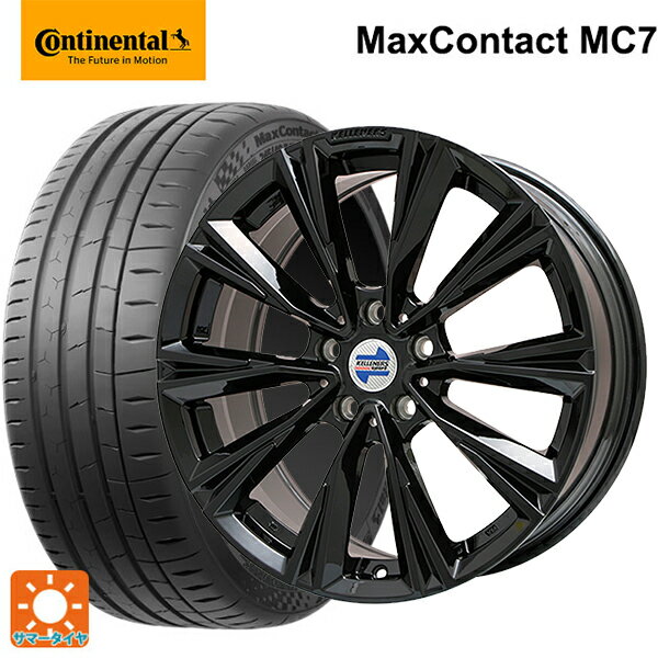 【6/11 1:59迄 全品ポイント5倍】ミニ ミニクロスオーバー(F60)用 225/50R18 95W コンチネンタル マックスコンタクト MC7 正規品 ケレナーズ エックスライン グロスブラック 新品サマータイヤホイール 4本セット