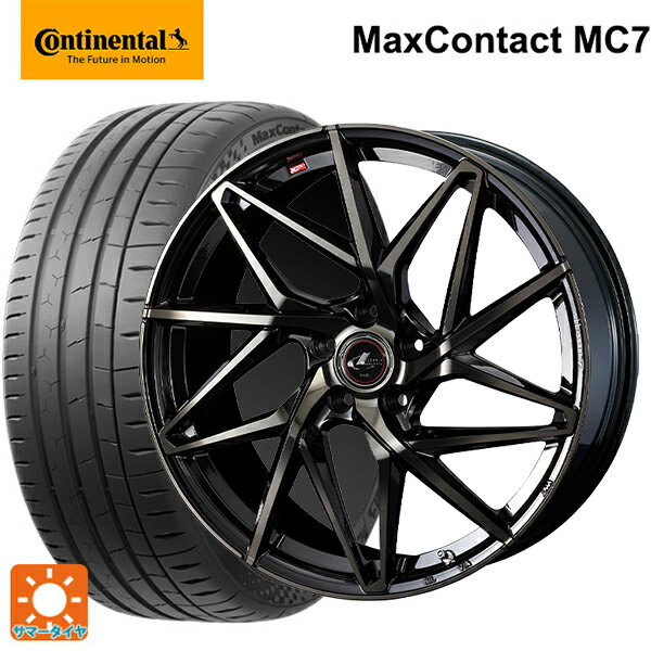 【6/22 20時〜 全品P5倍＆クーポン】225/40R19 93Y XL コンチネンタル マックスコンタクト MC7 正規品 ウェッズ レオニス IT PBMC/TI 19-8J 国産車用 サマータイヤホイール4本セット