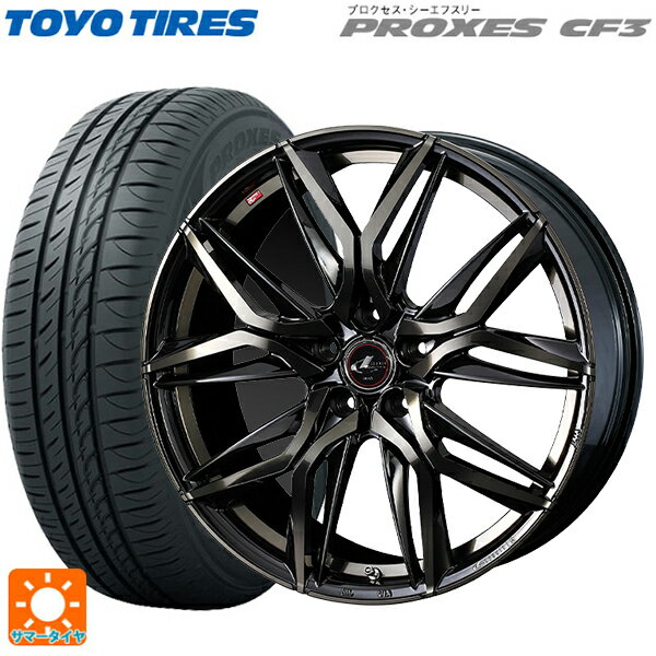 215/45R17 91W トーヨー プロクセス CF3 ウェッズ レオニス LM PBMC/TI 17-7J 国産車用 サマータイヤホイール4本セット
