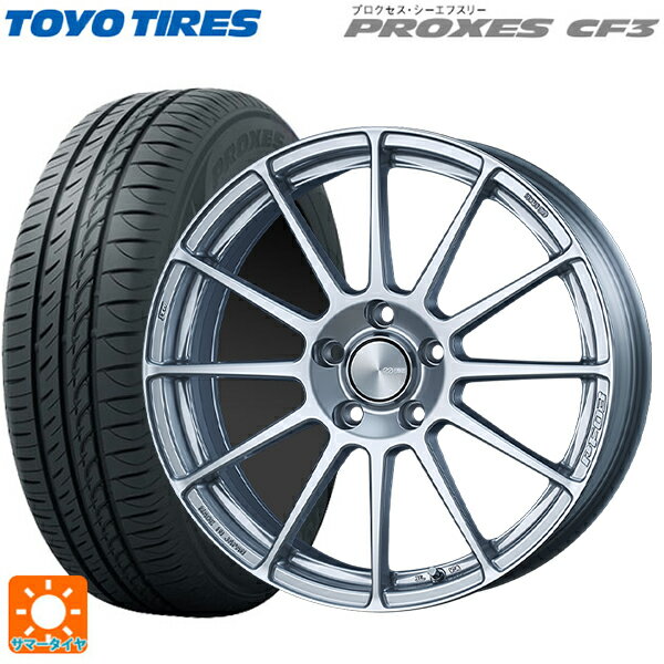 225/45R18 95W トーヨー プロクセス CF3 エンケイ パフォーマンスライン PF03 スパークルシルバー 18-7J 国産車用 サマータイヤホイール4本セット