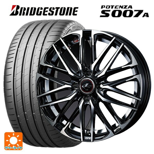 205/50R16 87V ブリヂストン ポテンザ S007A 正規品 ウェッズ レオニス SK PBMC 16-6J 国産車用 サマータイヤホイール4本セット