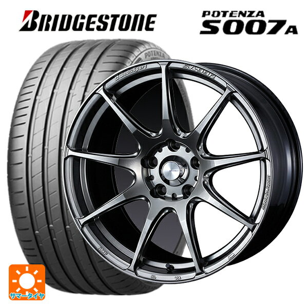 【6/11 1:59迄 全品ポイント5倍】215/45R18 93Y XL ブリヂストン ポテンザ S007A 正規品 ウェッズ ウェッズスポーツ SA99R PSB 18-7.5J 国産車用 サマータイヤホイール4本セット