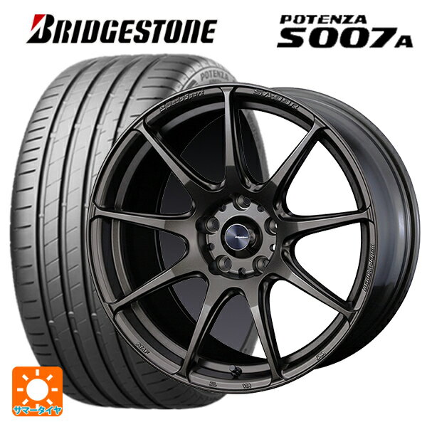 【6/11 1:59迄 全品ポイント5倍】215/45R17 91Y XL ブリヂストン ポテンザ S007A 正規品 ウェッズ ウェッズスポーツ SA99R EJ-BRONZE 17-7J 国産車用 サマータイヤホイール4本セット