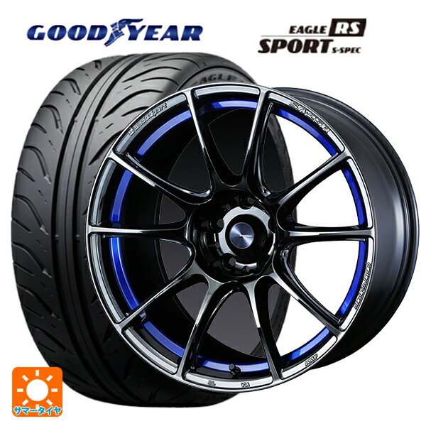 ミツビシ ランサーエボリューション10(CZ4A)用 245/40R18 93W グッドイヤー イーグル RS スポーツ S-スペック ウェッズスポーツ SA25R BLC2 新品サマータイヤホイール 4本セット