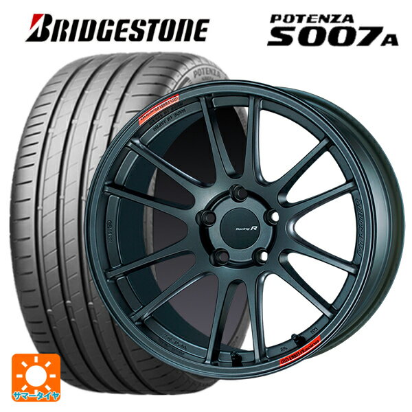 【最大3万円OFFクーポン 5/16 1:59迄】トヨタ カローラ スポーツ(210系)用 225/40R18 92Y XL ブリヂストン ポテンザ S007A 正規品 レーシングレボリューション GTC01RR マットダークガンメタリック 新品サマータイヤホイール 4本セット