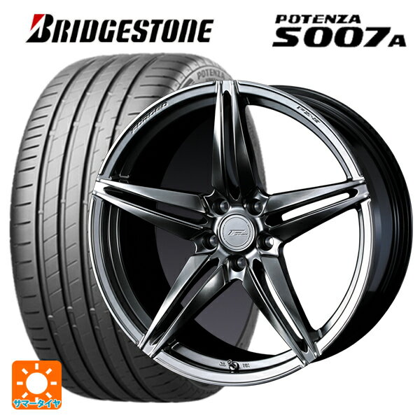 225/40R19 93Y XL ブリヂストン ポテンザ S007A 正規品 ウェッズ エフゼロ FZ-3 DIAMOND BLACK 19-8J 国産車用 サマータイヤホイール4本セット